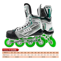Patines de Hockey en Línea Profesionales Vik-Max Fast Ship 2026 con 4 Ruedas de PU SHR 76A y Material de Aluminio CNC HI/LO