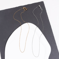 Collier à chaîne coulissante réglable en acier inoxydable plaqué or 18 carats PVD avec broche à aiguille, vente en gros