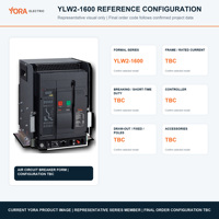 Disjoncteur compact de type fixe YORA YLW2-1600 200A 400A 630A 690V 50kA Protection contre les fuites à la terre IEC60947-2 IP30 50Hz