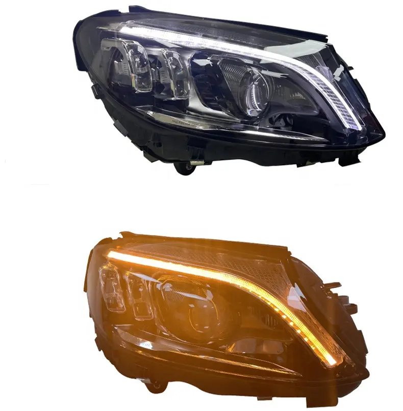 Dallon de alta calidad modificar la luz de la cabeza para Mercedes-Benz Clase C C300 W205 C180 C200 C260 C63 2015-2021 Auto Kits de cuerpo de la linterna