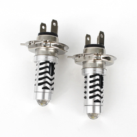 H4 Moto LED Kits de Conversion D'éclairage Double Couleur Blanc Ambre Bleu 12V-80V Haute Luminosité Ampoule Mini Conduite Lumière