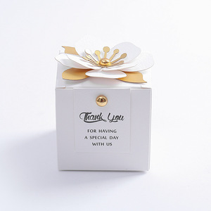 Mini Paper Cardboard Square Candy Chocolate Sweets Wedding Favor Packaging Box