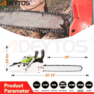 Prix raisonnable, outils de jardin uniques OEM, Chine, tronçonneuse à essence professionnelle industrielle, moteur 2 temps, moteur sans balais - Product Image 6