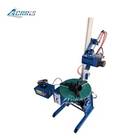 Chuck 3-jaw 120mm untuk Flens Pipa, Positioner Las Otomatis 30 kg, Rotary Welding Turntable dengan Dudukan Torch Pneumatik