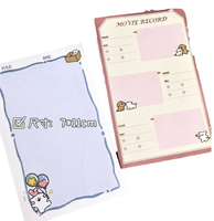 Bloc-notes esthétique imprimé de logo personnalisé bloc-notes collant promotionnel pour la papeterie de bureau à faire listes de mémos formes personnalisables