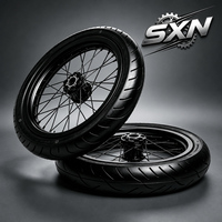 Kit de roues Sumo haute performance de 17 pouces pour Sur-Ron Ultra Bee, moyeu CNC en aluminium Cush Drive, jantes noires sans chambre à air pour la route