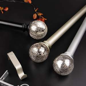 עיצוב משובח מוט <span class=keywords><strong>drapery</strong></span> יחיד עם סנפירי זכוכית מעוצבים בסגנון כפרי עבור משרד מלונות - Product Image 2