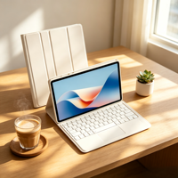 Étui de clavier antichoc en cuir PU bleu compatible avec iPad 10.9 2022, pavé tactile détachable et support pour stylet