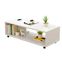 Offre Spéciale Table Basse Table d'Appoint Mobile Compacte Petite Table en Bois Blanche Table d'Appoint Moderne Étagère de Rangement Livraison Gratuite Simple