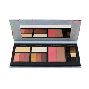 Branpac Cosmetics High Quality 10-Color Custom Eyeshadow Palette Private Label Blush/Contour Kit Shimmer Powder High-Pigments