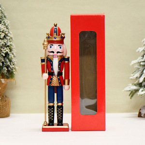 Novedad en Oferta Soldado Cascanueces de Madera 9*7.5*30cm Muñeco Adorno Navideño para Decoración de Navidad y Año Nuevo - Product Image 3
