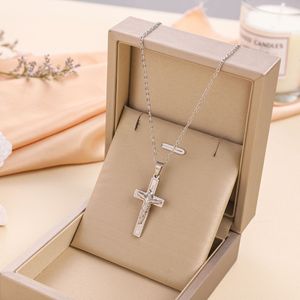 316L 스테인리스 스틸 18K PVD 골드 실버 도금 예수 십자가 펜던트 케이블 링크 체인 패션 참 초커 목걸이 - Product Image 3