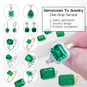 Giá Mỗi Carat Loose <span class=keywords><strong>Emerald</strong></span> Cắt Đá Quý Colombia Thủy Nhiệt Muzo Màu Xanh Lá Cây Phòng Thí Nghiệm Grown <span class=keywords><strong>Emerald</strong></span> Cho Chiếc Nhẫn Làm - Product Image 5