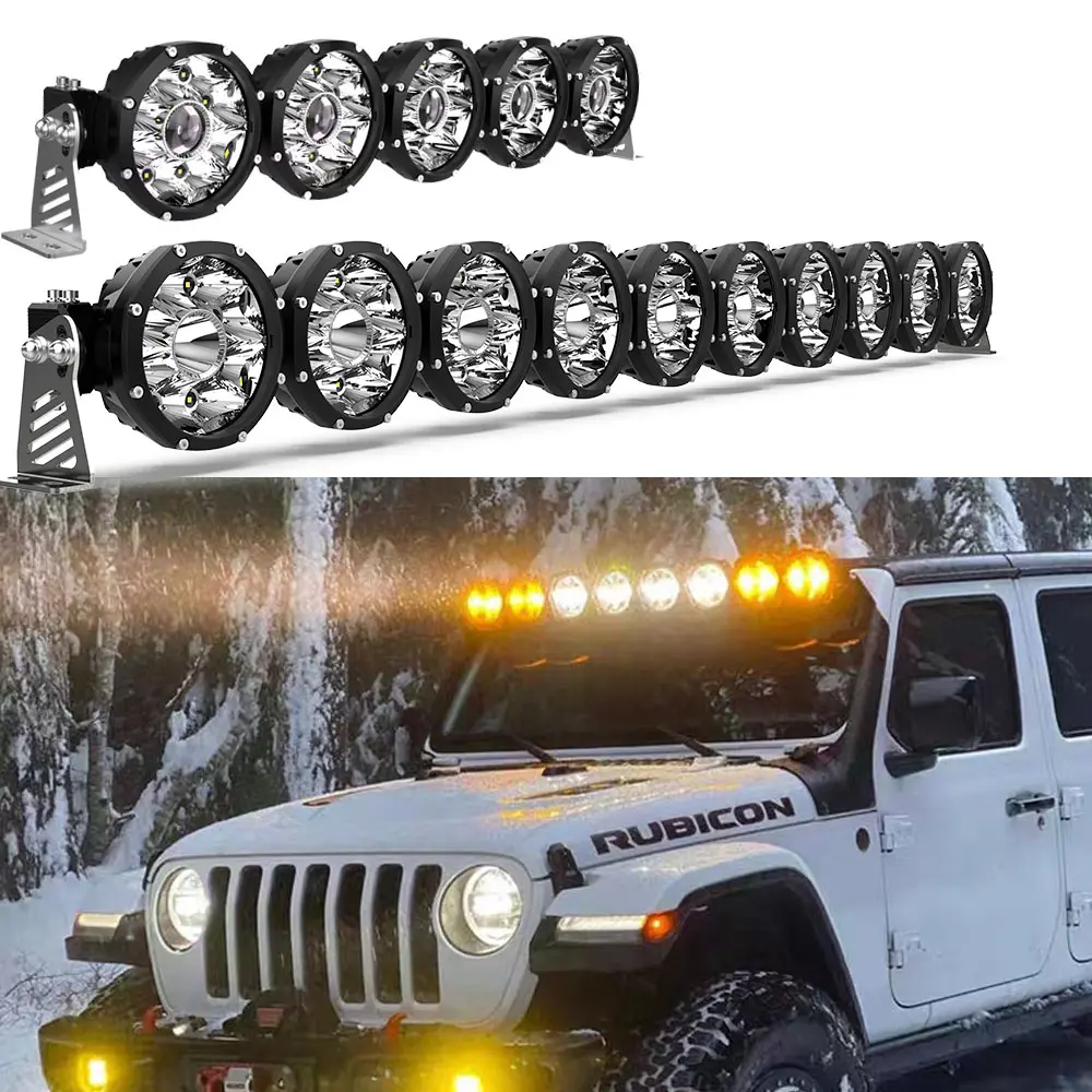 4X4 Offroad Única Linha Super Slim LED Light Bar Pods Trabalho À Prova D 'Água UTV ATV Jeep Off-Road Spot Driving Lights Bar