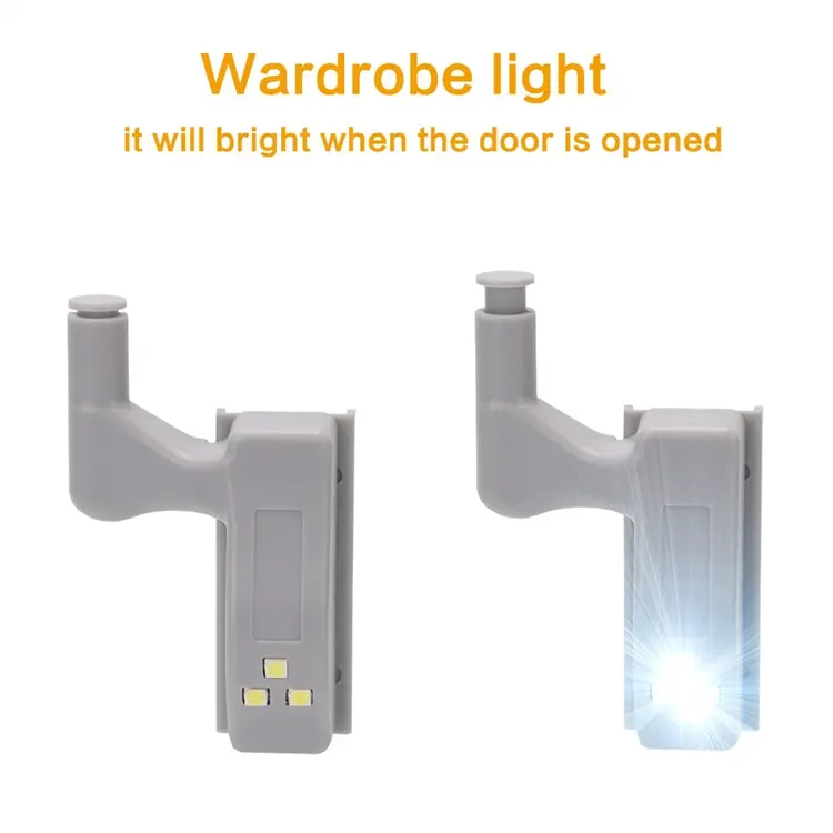 LED bên trong bản lề đèn tủ cảm ứng tủ quần áo tủ cảm biến đèn phòng ngủ nhà bếp tủ quần áo đêm đèn phổ