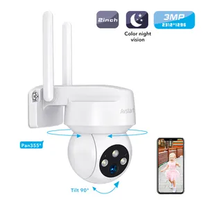 QB324 2K telecamera di sicurezza esterna PTZ all'aperto CCTV per la sicurezza domestica 2.4GHz telecamera WiFi con Auto Tracking telecamera di sicurezza