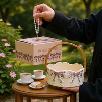 Corbeille à fruits Lelyi de luxe en porcelaine, écologique, portable, style vintage français, Feng Shui, pour la maison et le salon