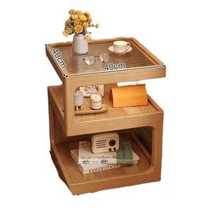 Table de chevet en bois massif avec étagère de rangement pour chambre à coucher, adultes et personnes âgées - Product Image 5