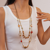 Kalung Bunga Berbentuk Tetesan Air Gaya Eropa, menampilkan Desain Retro dan Unik, cocok untuk Tampilan yang Unik dan Mewah.