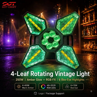 Projecteur de scène LED 4x60W RGBW à quatre pales, contrôle DMX512, équipement d'éclairage rétro pour mariage