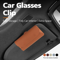 Étui de rangement pour lunettes de soleil de luxe pour pare-soleil de voiture, avec interrupteur magnétique, logo personnalisé, élégant et résistant à l'usure, accessoire automobile en gros