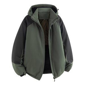Veste d'hiver matelassée, design slim, capuche amovible, poche avec logo, XL, imperméable, épaisse, style bulle, plumes - Product Image 3