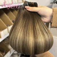 Extensions de cheveux russes invisibles XO Butterfly Weft sans couture, double bande, cheveux humains Remy avec cuticules intactes, pour usage en salon