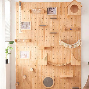 Oferta Exclusiva Personalizada Todo en Uno de Árbol para Gatos 3D Montado en la Pared con Múltiples Niveles y Estructura de Soporte Estable - Product Image 1