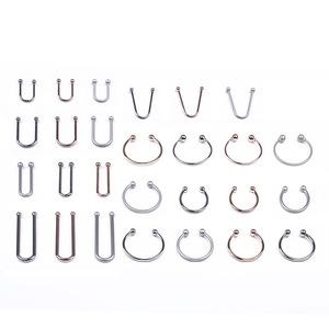 C-Shaped U-Shaped V-Shaped Alloy Buckles With <b>Beads</b> For Garment Decoration <b>Mirror</b> Electroplating Durable - Product Image 1