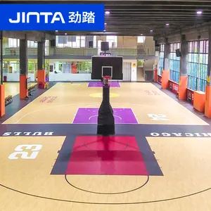 Thể thao sử dụng không thấm nước không trượt cao su Sàn PVC Vinyl thảm trong nhà sân bóng rổ sàn