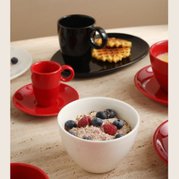 Tasse à expresso latte européenne 100 ml 320 ml 420 ml 440 ml, ensemble de tasses à café en céramique italienne avec soucoupe à dessert