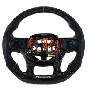 Restauration du volant en fibre de carbone pour RAM Pickup <span class=keywords><strong>2023</strong></span> pour RAM 1500 et véhicules tout-terrain, accessoire de pièce automobile - Product Image 6