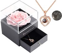 Boîte à fleurs de luxe en cuir kraft, cadeau romantique, i love you,