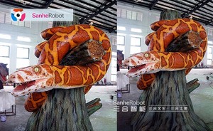 Realistic <strong>Green</strong> Snake Animatronics Model Real-Size Simulated Animals for Kids' Indoor/Outdoor Adventure Shopping Malls Airports - Product Image 4