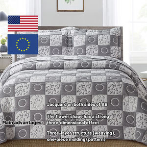 Couette <span class=keywords><strong>de</strong></span> <span class=keywords><strong>lit</strong></span> à motifs floraux en jacquard personnalisé parure <span class=keywords><strong>de</strong></span> <span class=keywords><strong>lit</strong></span> en patchwork personnalisé en coton <span class=keywords><strong>pour</strong></span> la maison mariage hôtel hôpital cadeau <span class=keywords><strong>de</strong></span> noël - Product Image 2