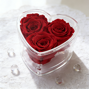 Boîte à fleurs carrée en acrylique transparent à 3 trous avec design personnalisable pour - Product Image 2