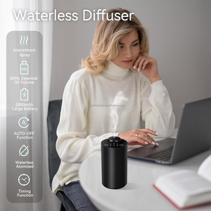 Diffuseur d'huiles essentielles sans eau pour la maison, fonctionnant sur piles, sans fil, avec minuterie et 3 niveaux de diffusion, diffuseur pour voiture - Product Image 3