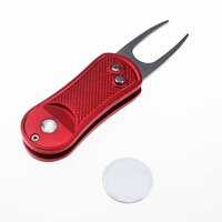 OEM Vente en gros Accessoires de golf métalliques magnétiques Marqueur de balle de golf personnalisé Outil de réparation de divots de golf