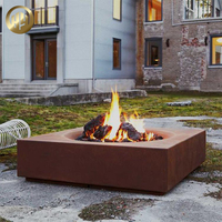 Offre Spéciale personnalisé en métal acier corten chauffage rectangulaire Barbecue Grill foyer extérieur