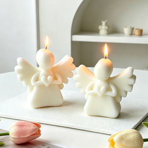3D <b>Angel</b> Shaped Scented <b>Candle</b> Handmade Figurine <b>Candle</b> Home Table Decor Housewarming Gift Ornament - Product Image 2