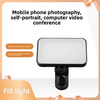 Lampe LED portable et rechargeable pour téléphone portable et ordinateur, avec clip, intensité réglable, pour vidéoconférence et embellissement des selfies