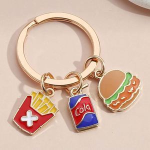 พวงกุญแจแฟชั่นน่ารักสำหรับใส่อาหารลายการ์ตูน<span class=keywords><strong>เค้ก</strong></span>เฟรนช์ฟรายส์<span class=keywords><strong>ชีส</strong></span>แซนวิชโดนัทแฮมเบอร์เกอร์ฮอทด็อกน้ำแข็งกาแฟทำจากโลหะ - Product Image 5