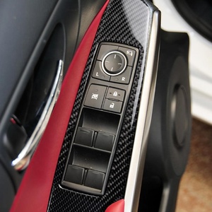 <span class=keywords><strong>Autocollant</strong></span> de cadre de panneau de commande de lève-<span class=keywords><strong>vitre</strong></span> en fibre de carbone pour LEXUS IS250 13-19 Accessoires de garniture intérieure - Product Image 1