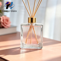 Bouteille diffuseur d'arômes en verre épais personnalisée par le fabricant, bouteille diffuseur de parfum, bouteille diffuseur à bâtonnets 100 ml, bouteille diffuseur unique