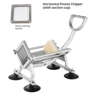 Cortador <span class=keywords><strong>de</strong></span> patatas manual profesional con cuchillas <span class=keywords><strong>de</strong></span> acero inoxidable y ventosas para zanahoria, <span class=keywords><strong>cebolla</strong></span>, <span class=keywords><strong>picadora</strong></span> <span class=keywords><strong>de</strong></span> verduras plateadas - Product Image 6