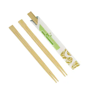 餐厅酒店用高品质定制筷子一次性竹寿司筷子带筷子纸套