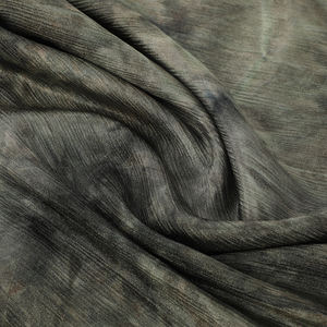 Venta al por mayor Retro Color oscuro 100% poliéster satén crepé Tie Dye tela cómoda cálida ligera para niños y niñas - Product Image 1