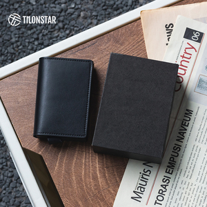 TILONSTAR TG201D Custom Travel Gift Double Aluminum Leather Card Holder <b>RFID</b> <b>Blocking</b> Business Pop up <b>Wallet</b> - Product Image 6