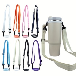 Accessoires pour bouteilles et gobelets Owala Stanley de 20oz, 30oz, 32oz, 40oz : Cordon en silicone avec anneau, support de transport bandoulière - Product Image 1