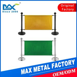 Guangzhou MAX müze sergi yassı paslanmaz çelik üst reklam afişi Stanchion/kafe bariyer trafik bariyerleri Metal - Product Image 2